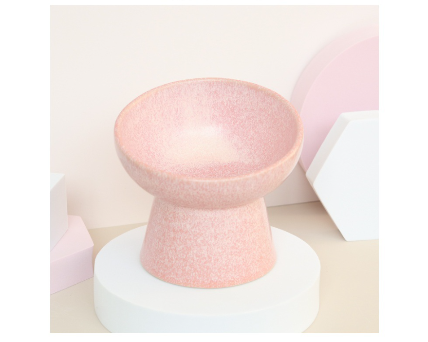 Ceramic Pet Bowl for Cats and Dogs with Elevated Design