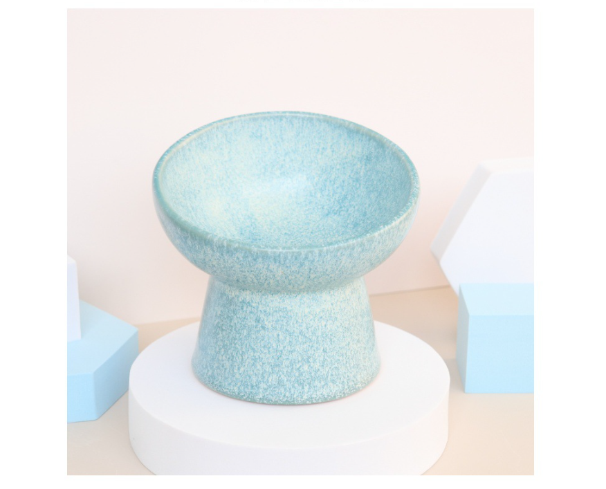 Ceramic Pet Bowl for Cats and Dogs with Elevated Design