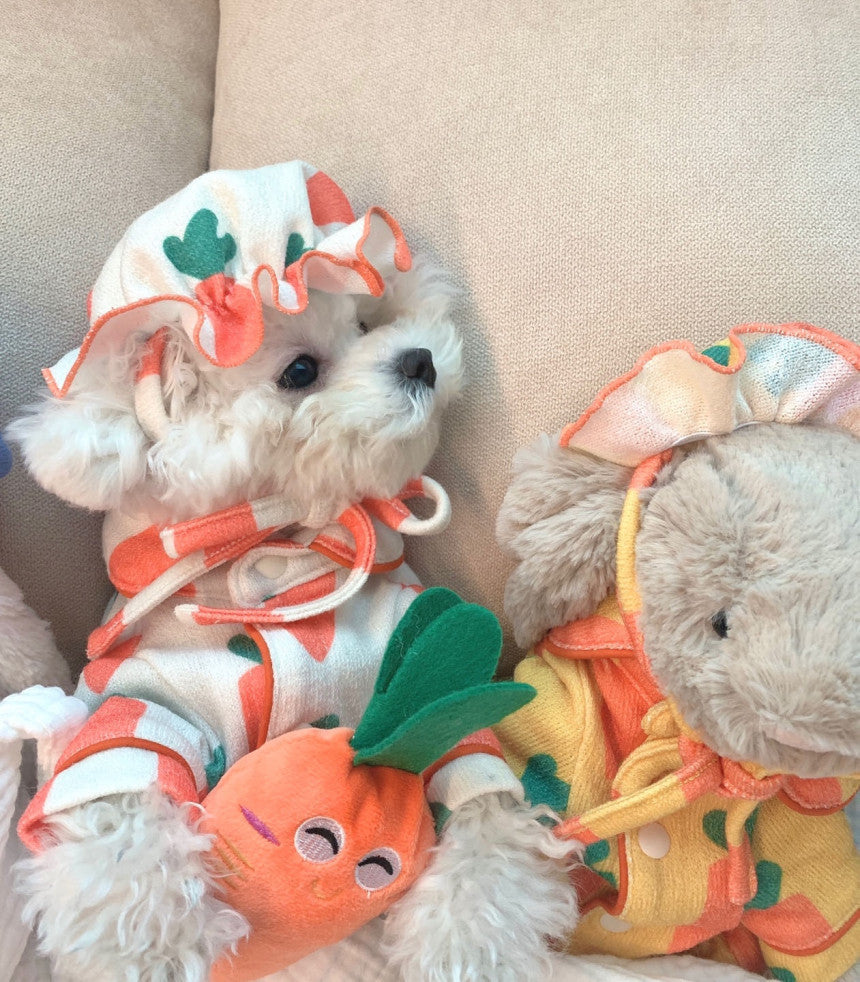 Cheeky Carrot Plush Squeaky Toy for Playful Pups