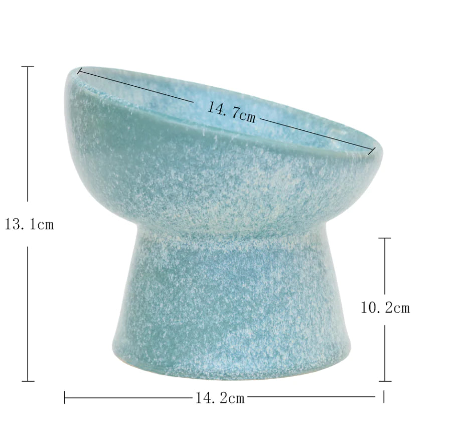 Ceramic Pet Bowl for Cats and Dogs with Elevated Design
