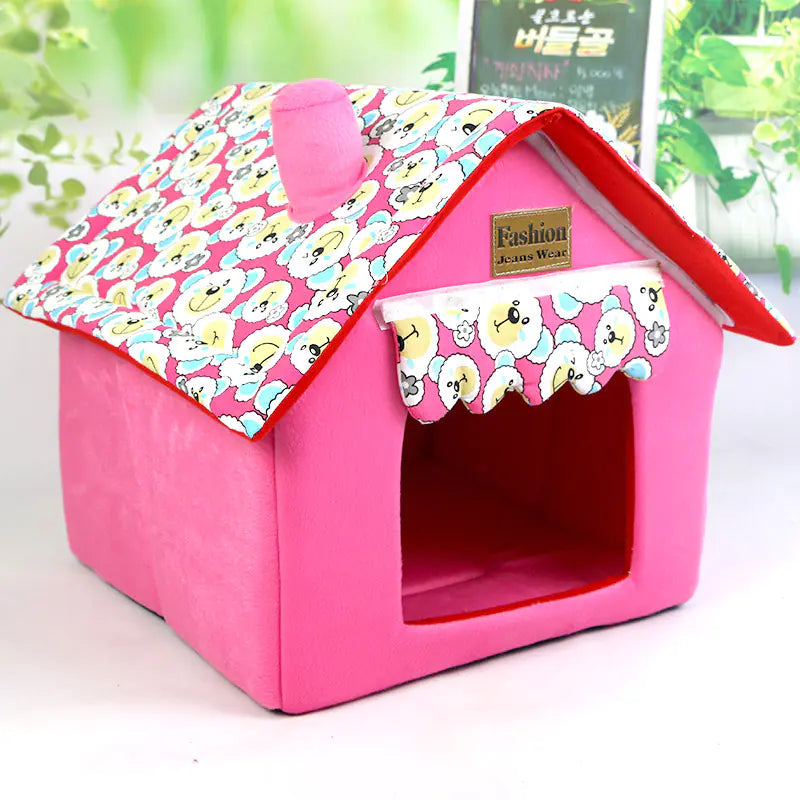 Cozy Cottage Bed Washable and Foldable Home for Cats and Dogs