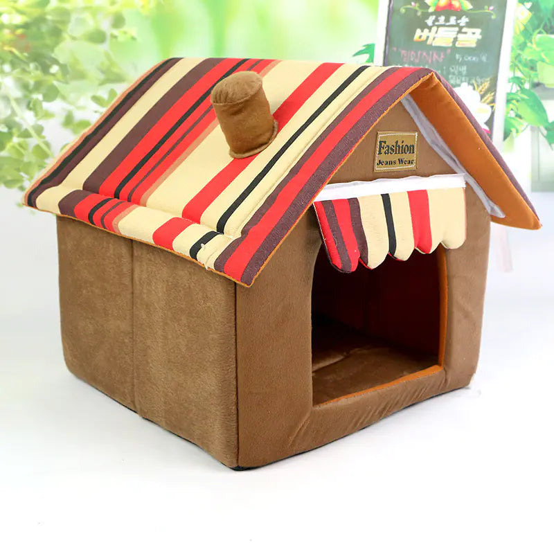 Cozy Cottage Bed Washable and Foldable Home for Cats and Dogs