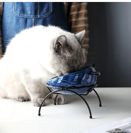 Elevated Comfort Bowl Stylish Raised Feeder for Cats and Dogs