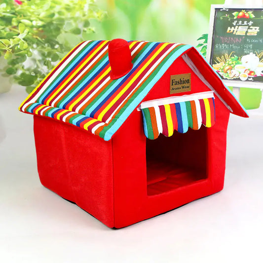 Cozy Cottage Bed Washable and Foldable Home for Cats and Dogs