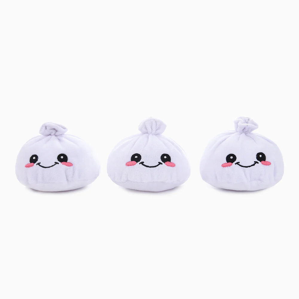 HugSmart Food Party Soup Dumplings Dog Toy Set – additional product view