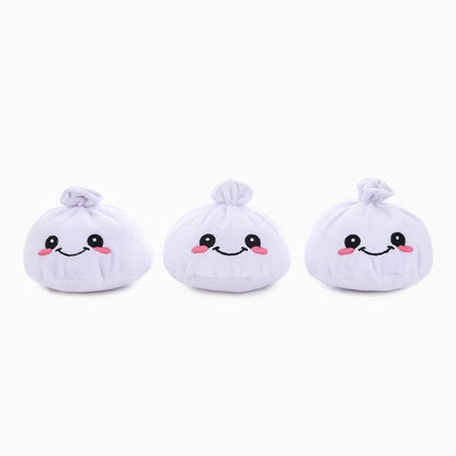 HugSmart Food Party Soup Dumplings Dog Toy Set – additional product view