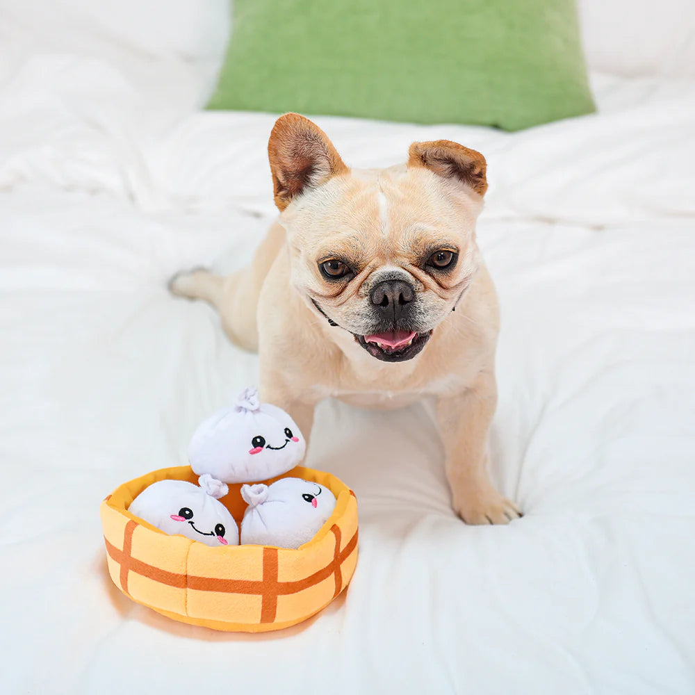 HugSmart Food Party Soup Dumplings Dog Toy Set – additional product view