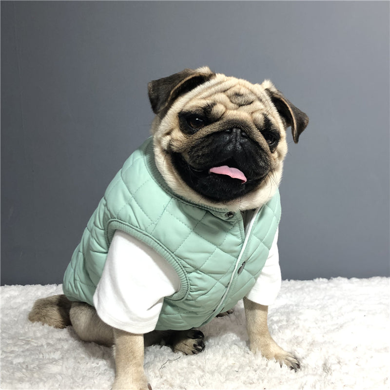 Quilted Dog Vest – Warm Cotton Jacket for Small to Medium Dogs