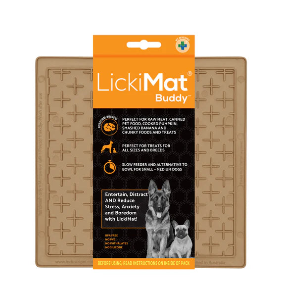 LickiMat Pastel Buddy Lick Mat – Coffee – product view