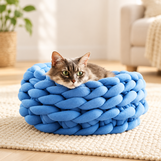 Braided Pet Bed for Dogs and Cats