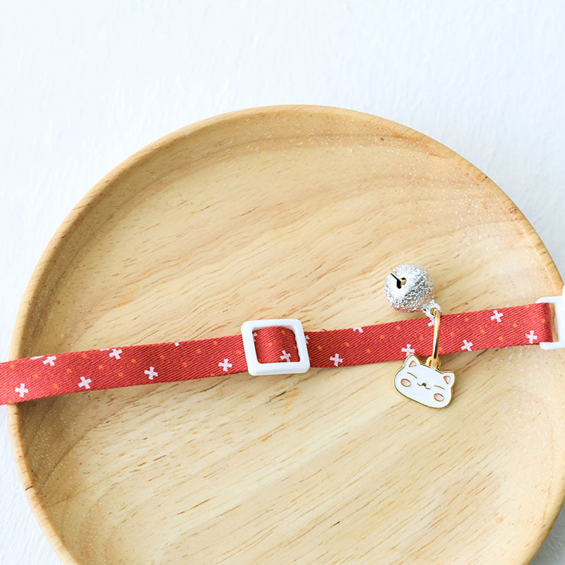 Cute Pet Collar – Adjustable Pastel Collar with Silver Bell n Anti-Lost Tag