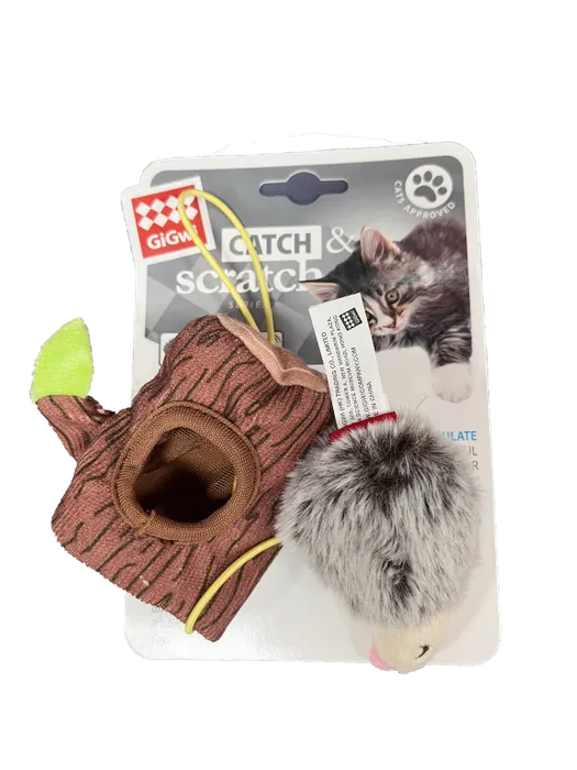 GiGwi Catch & Scratch Treat Dispenser Hedgehog Cat Toy – product view