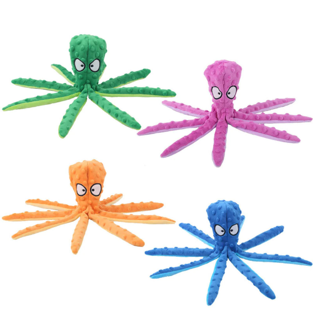 Octopus Dog Toy – Interactive Bite-Resistant Plush for Playful Pets