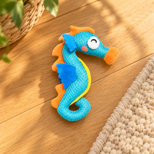 GiGwi Dental Mesh Catnip Seahorse Cat Toy