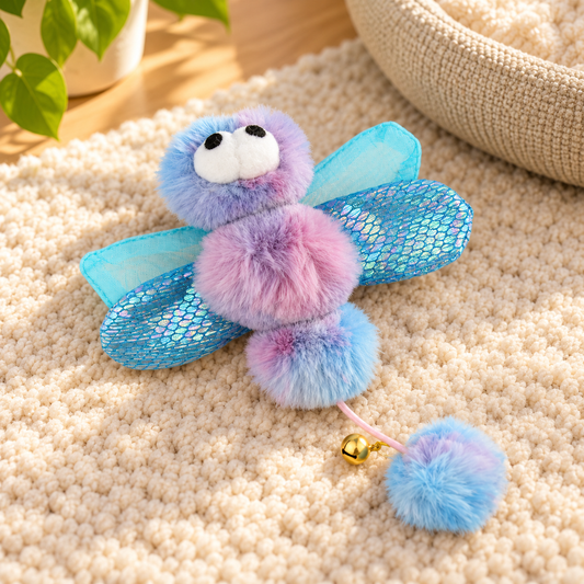 GiGwi Catch & Scratch Ice Cream Dragonfly Cat Toy