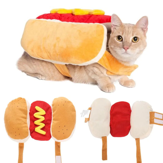 Hot Dog Pet Costume – Funny Halloween Outfit for Dogs n Cats