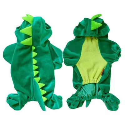 Dinosaur Dog Costume – Soft Plush Hoodie for Small Dogs